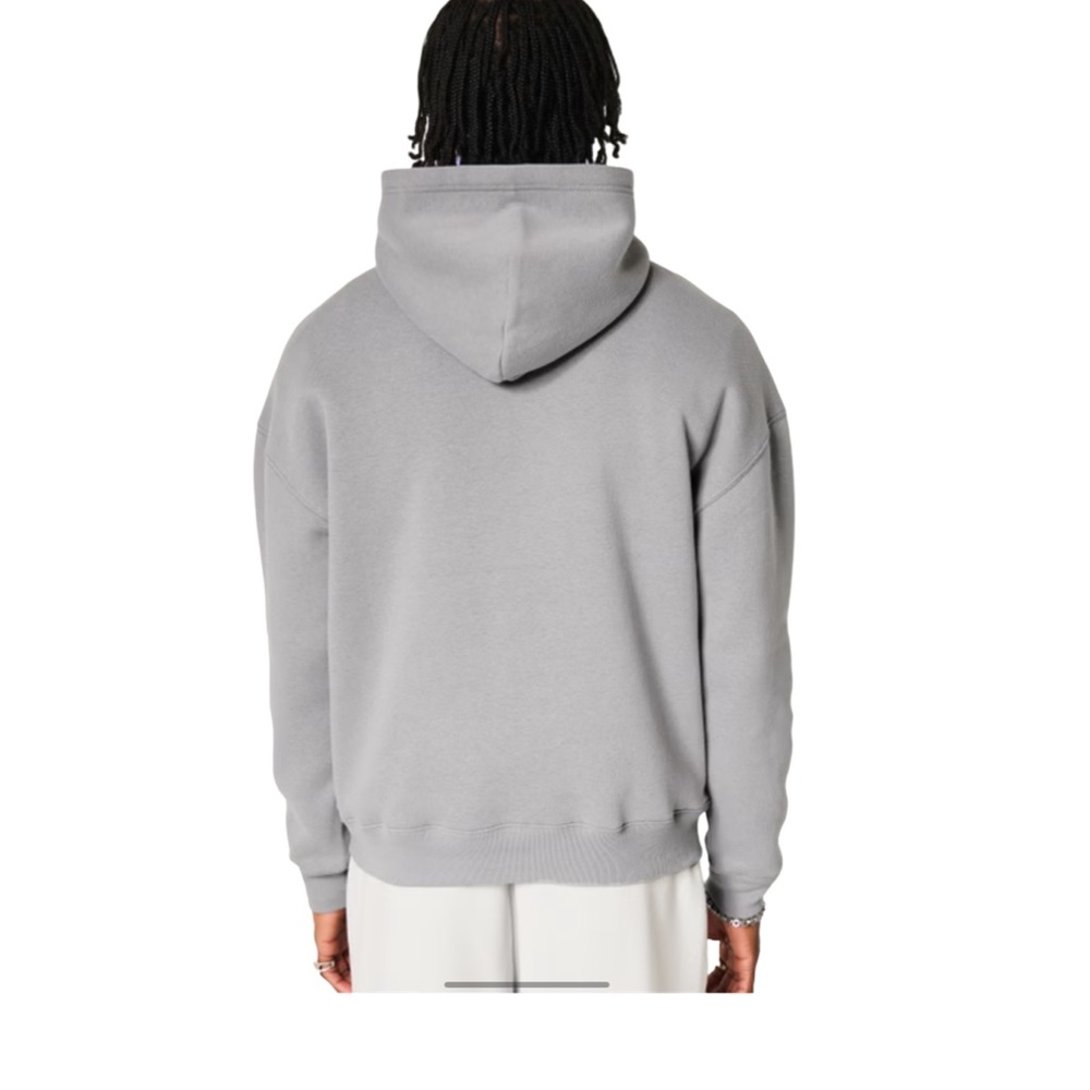 Hollister Men's Feel Good Boxy Grey Hoodie NWT Size S - Picture 3 of 5